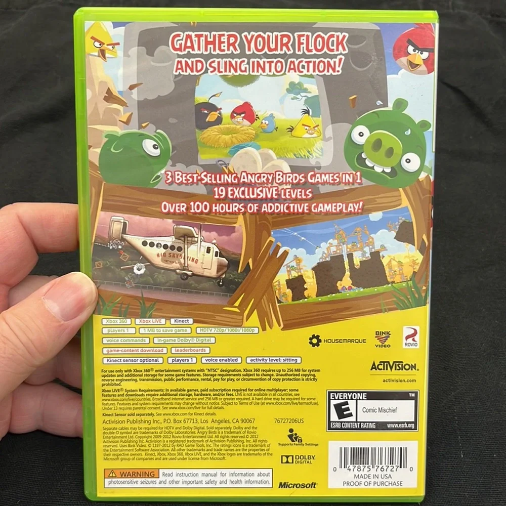 Angry Birds Trilogy video game - XBox 360 - Used - Great Shape